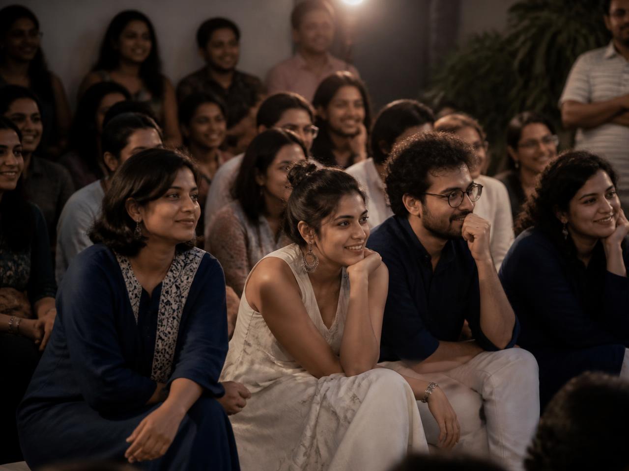 Audience at an intimate Kala Manch event